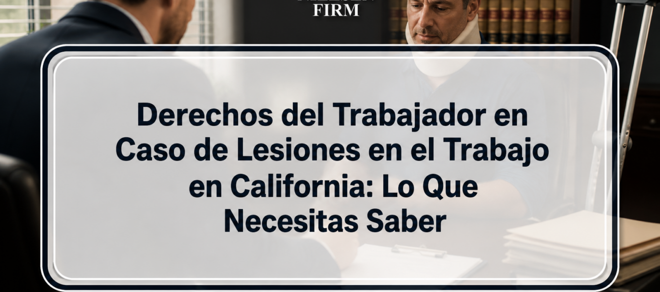 Derechos del Trabajador en Caso de Lesiones en el Trabajo en California: Lo Que Necesitas Saber