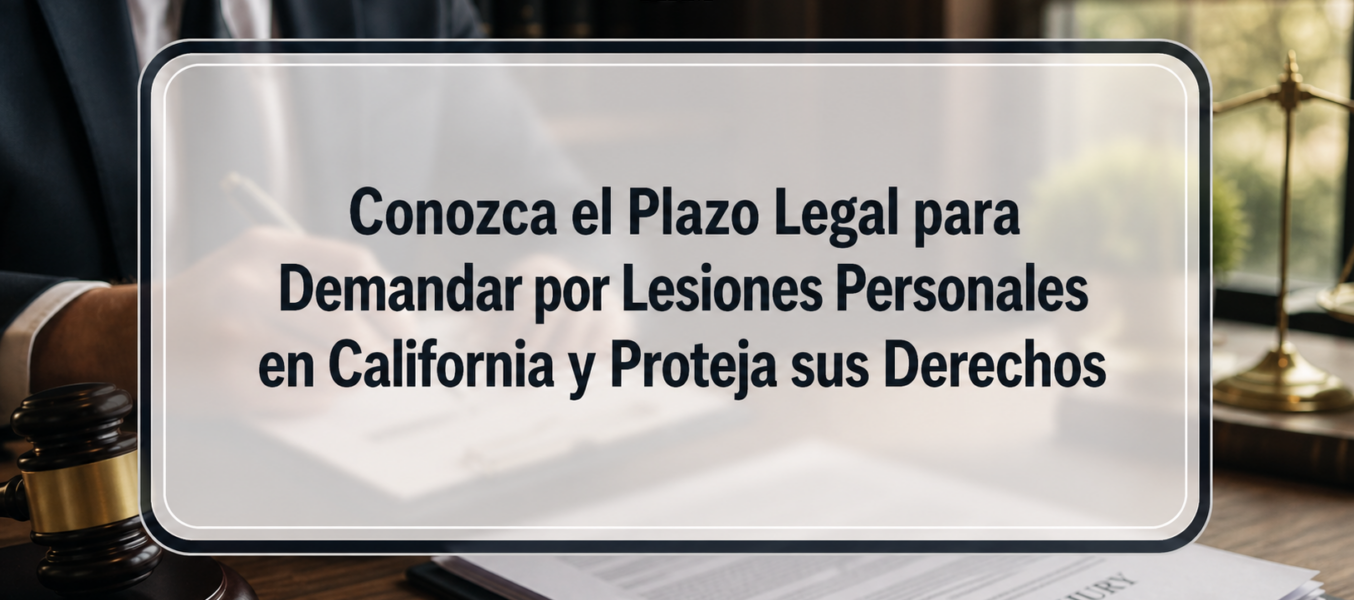 Conozca el Plazo Legal para Demandar por Lesiones Personales en California y Proteja sus Derechos